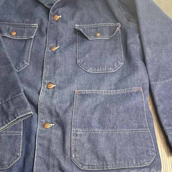 Vintage Big Mac 70s JCPenney Blanket Lined Denim Chore Jacket RARE